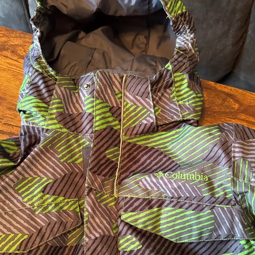 Columbia Kids Green and Black Raincoat